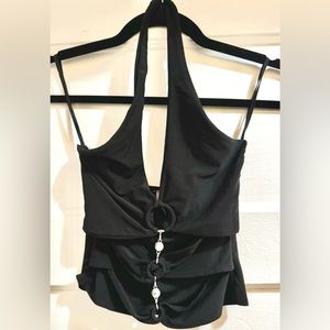 Black Halter Top